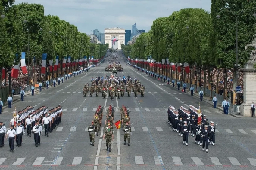 Две лошади внесли элемент хаоса в празднование Дня взятия Бастилии во Франции